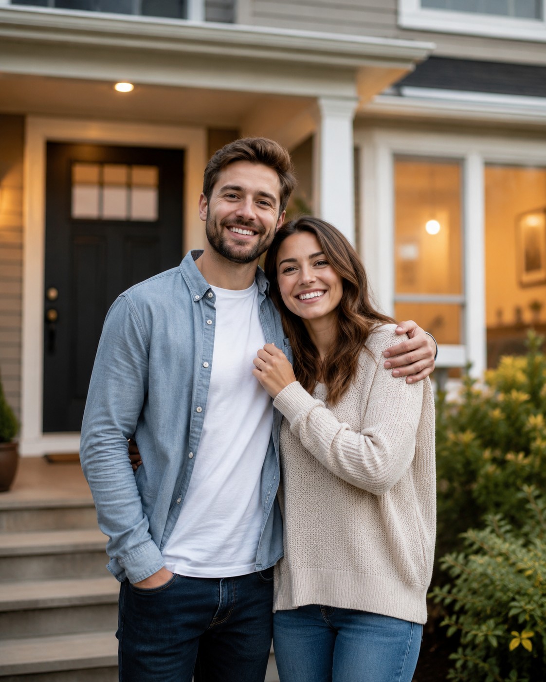First time buyers at a home