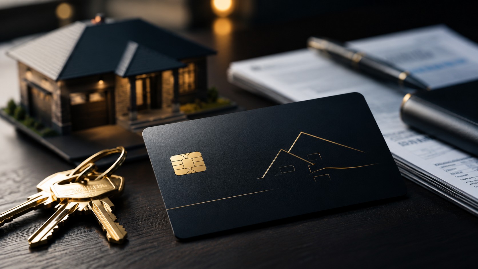 Home equity line of credit card concept